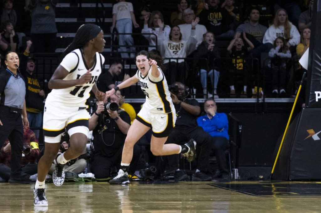 No. 13 Iowa tops No. 6 Michigan 62-44 behind Ava Heiden’s 24 points