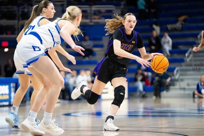 UNI’s Goebel records program’s third triple-double in a victory over Drake